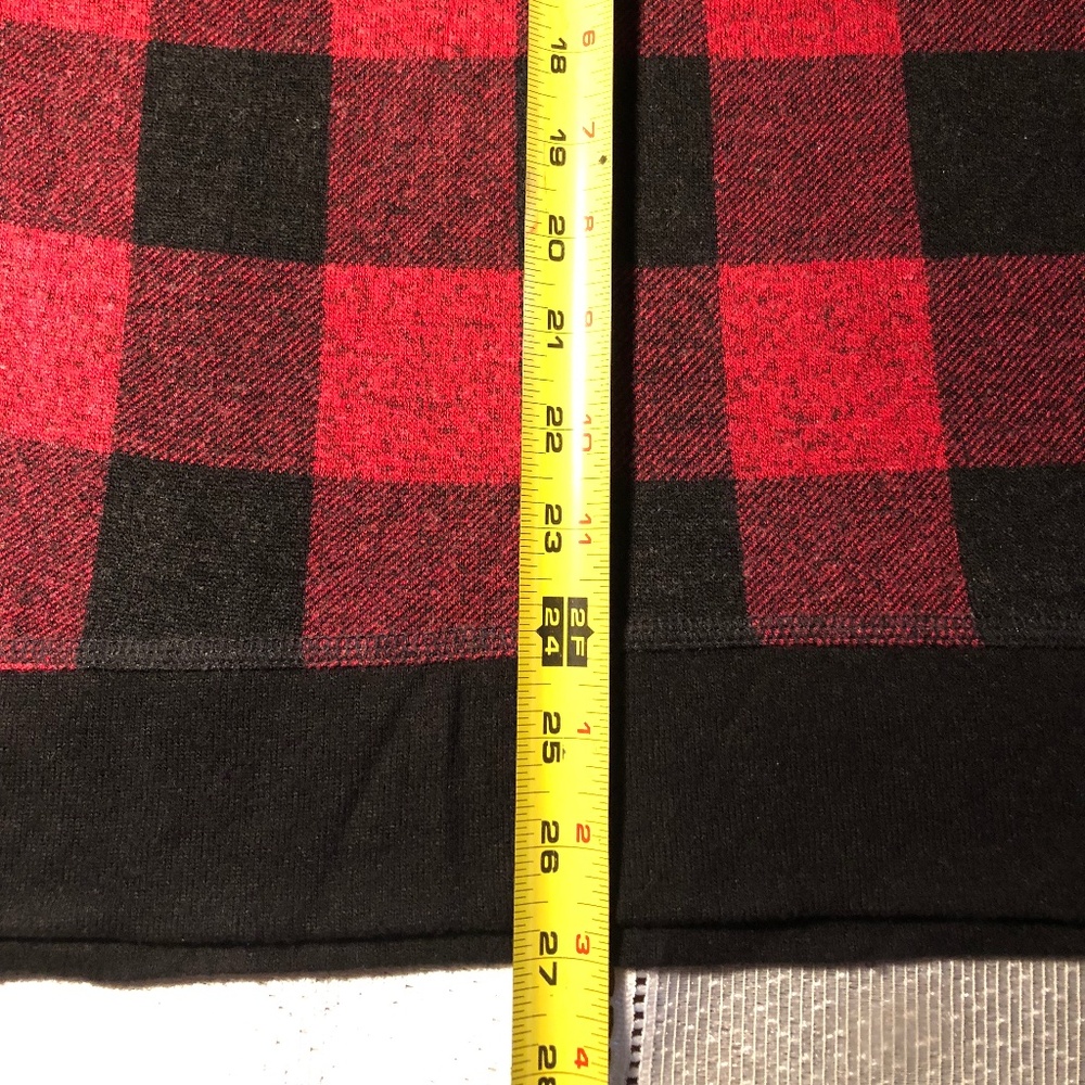 Sonoma Red n Black Checkered Front Only Sweatshirt - Picture 4 of 7